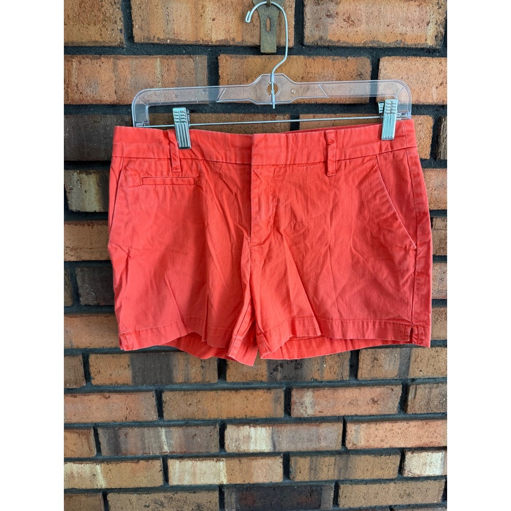 Patagonia Womens Coral Orange Organic Cotton Chino Shorts Size 4 Outdoor Casual